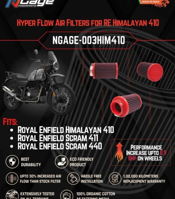 Hyper Flow Air Filter For Royal Enfield Himalayan 410  - Ngage