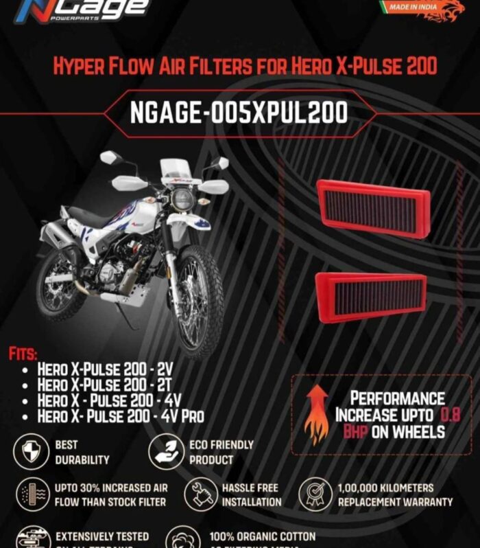 Hyper Flow Air Filter For Hero Xpulse 200 - Ngage